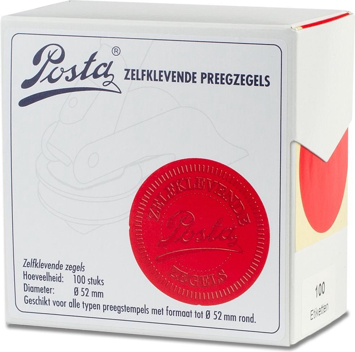 Zegeletiketten | rood | Ø52mm